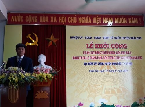 Khởi công đường liên khu 8 Hoài Đức