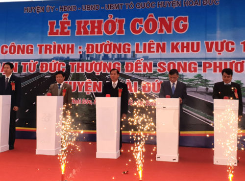 Khởi công đường liên khu vực 1 Hoài Đức