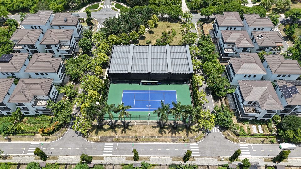 Sân Tenis cho cư dân rèn luyện thể thao sân Tenis, Pickapall khu đô thị Hado charm villas