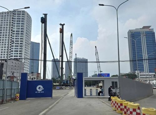 thi công nhà ga tuyến đường sắt số 5