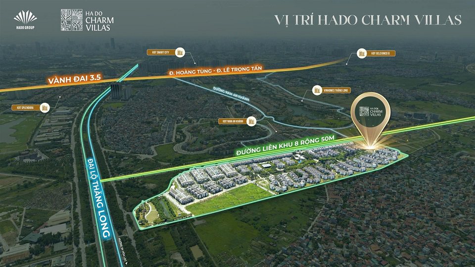 vị trí dự án hado charm villa